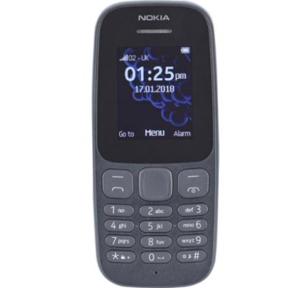 Nokia 105 Dual SIM - 8 MB, 2G, Black