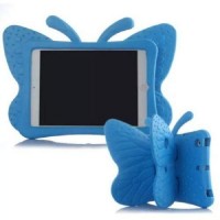 Kids Safety Shockproof Handle Friendly Thick Non-Toxic dense EVA Foam Butterfly Protective Stand Case Cover for Apple iPad 234 Blue
