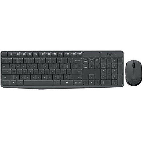 Logitech MK235 Wireless Keyboard and Mouse - Black