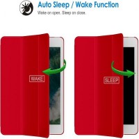 Case for Apple iPad Mini 1 2 3 Smart Cover with Auto Sleep/Wake, Red