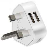 Samsung Note 7 Home Charger 2.1A USB Wall Plug, Promate Vim-UK2, White