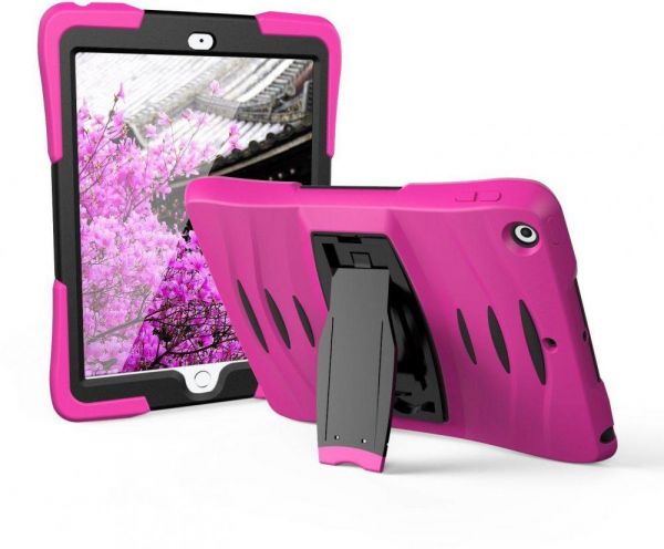 Heavy Duty Shock Proof Stand Scretchesproof bodyproof Case Cover For Apple ipad mini 4 (Pink)
