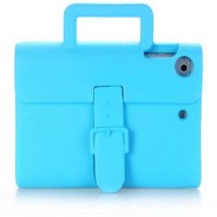 Apple iPad Air 2 Shockproof Briefcase EVA Foam Handle Stand Cover Case For Kids - Blue