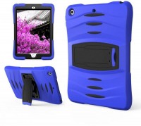 Heavy Duty Shock Proof Stand Scretchesproof bodyproof Case Cover For Apple ipad mini 4 (Blue)